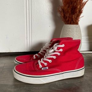 Red high top vans